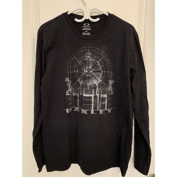 Oakley Grey Long Sleeve Shirt Men’s Large Graphic Print - Picture 1 of 5